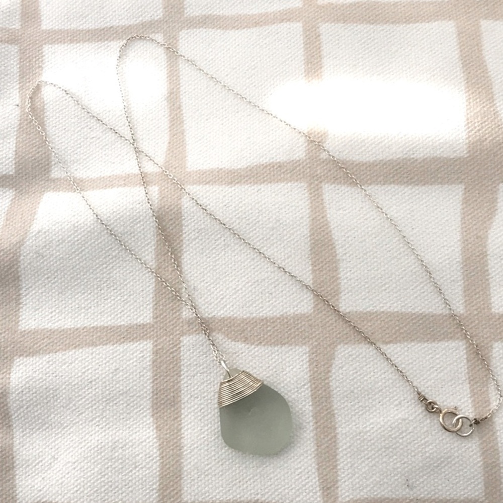 Sterling Beach Glass Necklace